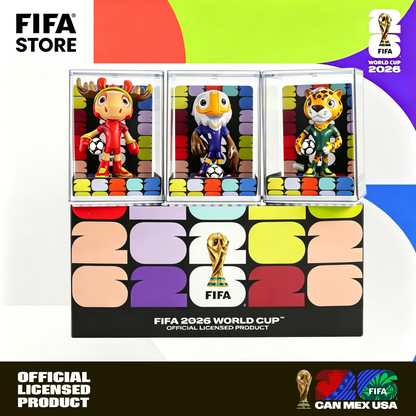 FIFA World Cup 2026™ Official Mascot Figurine Set XL – Clutch, Zayu & Maple | Licensed Collectible (9cm)