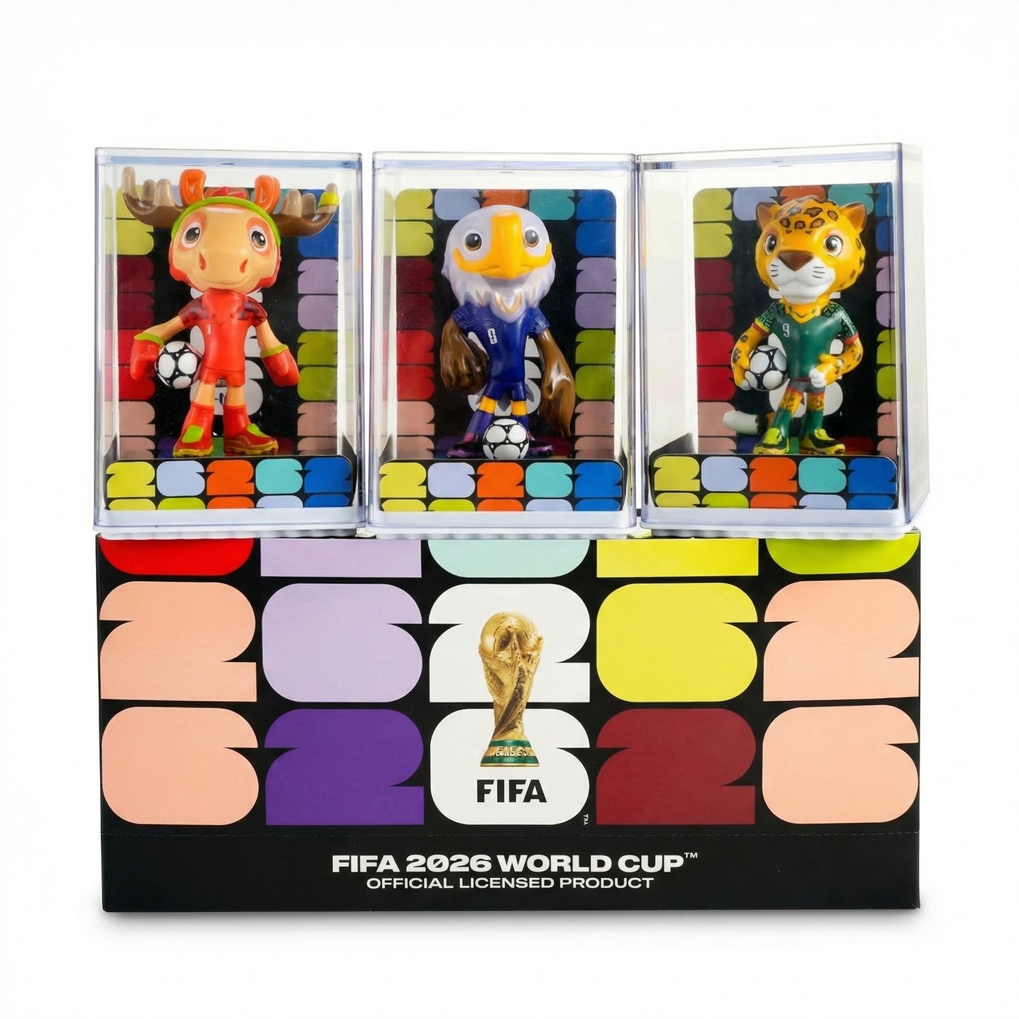 FIFA World Cup 2026™ Official Mascot Figurine Set XL – Clutch, Zayu & Maple | Licensed Collectible (9cm)