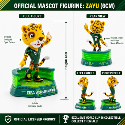FIFA World Cup 2026™ Official Mascot Figurine Set – Clutch, Zayu & Maple | All 3 Host Nations | Licensed Collector Display Set with Cases